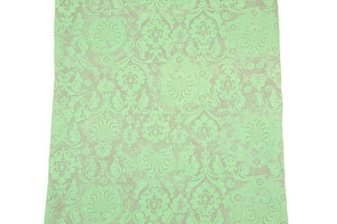 Light Green Damask Burnout Out Knit Jersey Fabric 41 Inches Length PDK00205